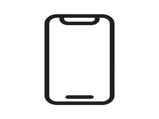 Contemporary Mobile Icon Created With Elegant Minimalist Vector Drawing