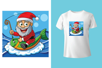 Dabbing Through The Snow T-shirt Design | Awesome Christmas Dabbing T-shirt design