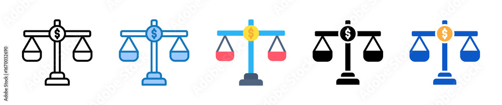 Aufkleber balanced multiple style icons set design vector illustration.