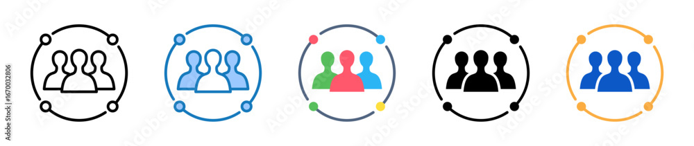 Aufkleber organization multiple style icons set design vector illustration.