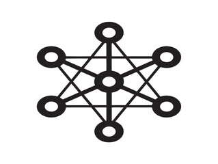 Elegant Network Icon Rendered In Smooth Minimal Vector Illustration