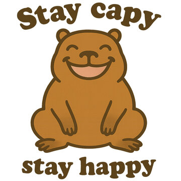 Stay capy, stay happy &ndash; Smiling Capybara