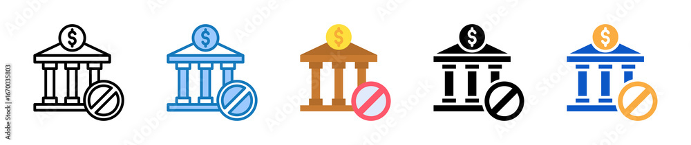 Poster bank multiple style icons set design vector illustration.