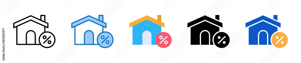 Poster house multiple style icons set design vector illustration.