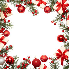 New Year's frame isolated on transparent or white background, png