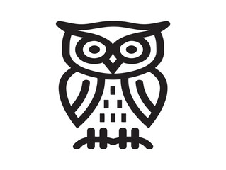 Fototapeta premium Owl Icon Illustrated With Contemporary Clean Minimal Vector Artwork