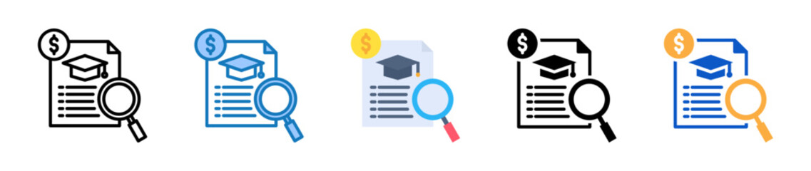 Scholarship multiple style icons set design vector illustration. 