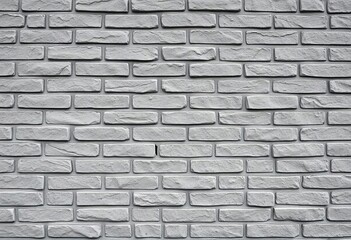 Fototapeta premium Abstract gray brick wall texture, rough surface, uneven mortar, grey, brickwork