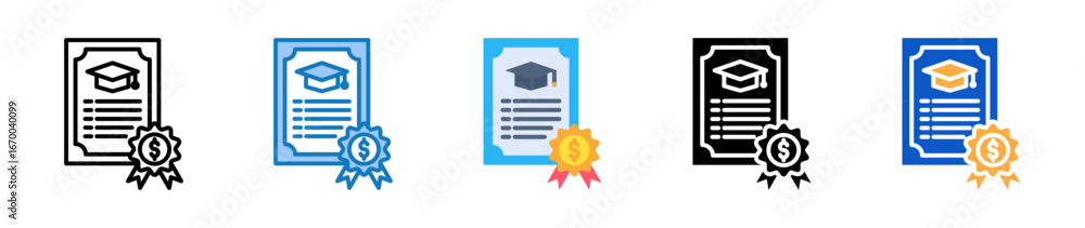 Poster grant multiple style icons set design vector illustration.