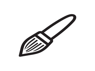 Decorative Paint Brush Icon Rendered With Modern Minimalist Vector Design