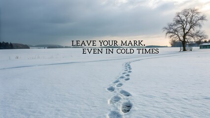Winter Footprints - Leaving Your Mark in Cold Times Landscape.
