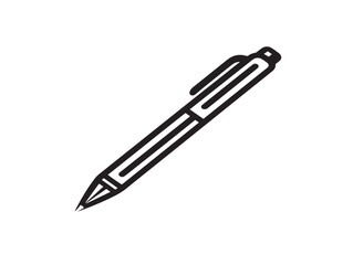 Elegant writing pen illustration in minimal vector artwork