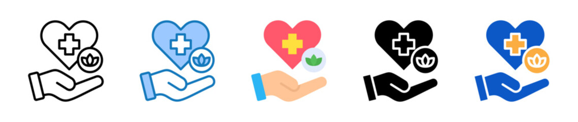 Therapy multiple style icons set design vector illustration. 