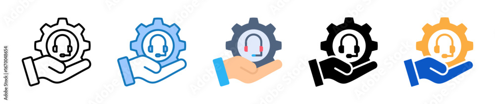 Poster service multiple style icons set design vector illustration.