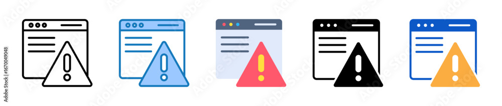 Poster warning multiple style icons set design vector illustration.