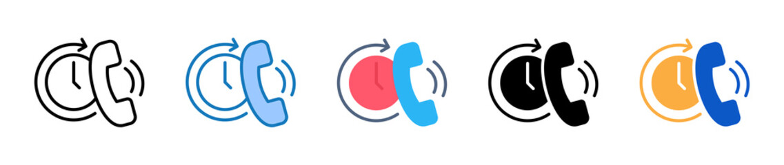 24 Hours multiple style icons set design vector illustration. 