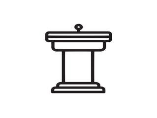 Victory podium design icon in clean minimal vector drawing
