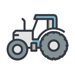 tractor isolated on white