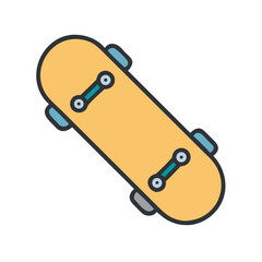 vector illustration of a skateboard