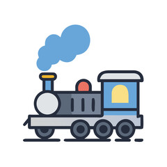 toy train on a white background