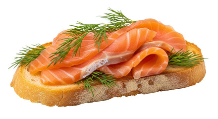Isolated Salmon Toast