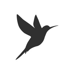 silhouette illustration of a hummingbird in flight