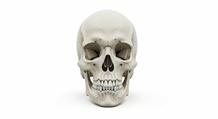 Obraz premium Human Skull Anatomy Detailed 3D Model of a Realistic Human Cranium