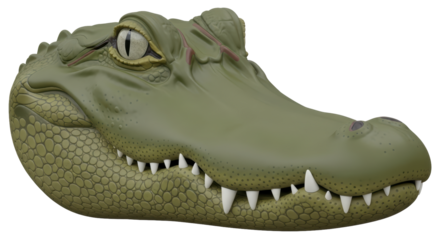 Isolated Alligator Head