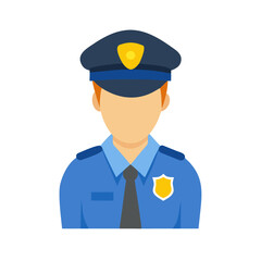 cartoon policeman in uniform