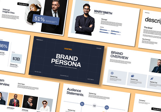 Brand Persona Presentation Template Layout