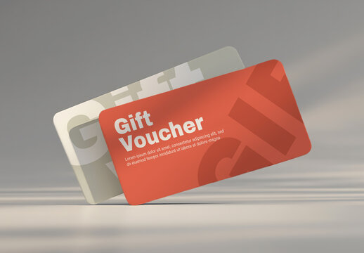 Gift Voucher Card Mockup
