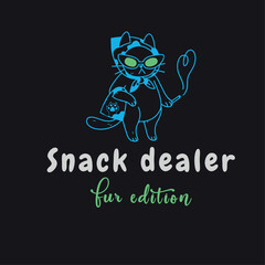 Funny Cat Snack Dealer Quote T-shirt Design