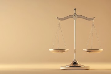 Minimalist Scales on Warm Beige Background with Copy Space