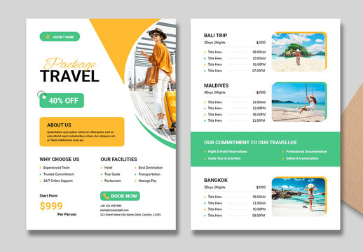 Travel Package Flyer Template