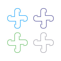 MEDICAL CROSS SIGN SYMBOL LOGO VECTOR