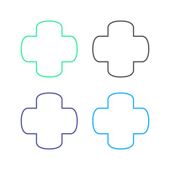 MEDICAL CROSS SIGN SYMBOL LOGO VECTOR