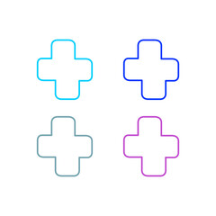MEDICAL CROSS SIGN SYMBOL LOGO VECTOR