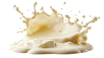 Naklejka premium splash of milk or cream isolated on a transparent background