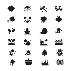 Vector Nature Line Art Icon Set