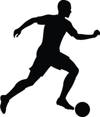 football player silhouette on transparent background