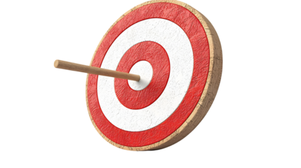 Target on transparent PNG background business concept isolated on a transparent background