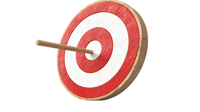 Target on transparent PNG background business concept isolated on a transparent background
