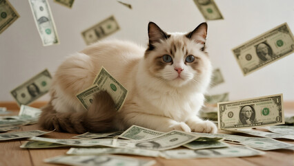 cat with money 2029