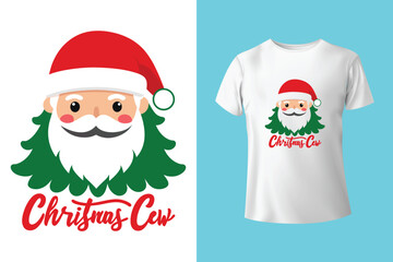 Merry and Bright Christmas typography t shirt design