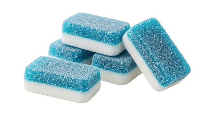 Isolated Blue Fizzy Gummies