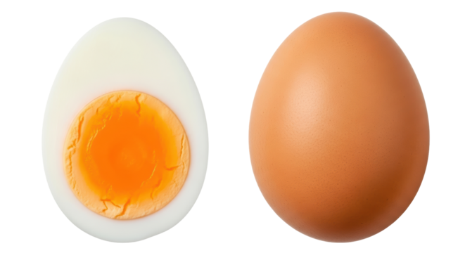 Isolated Boiled Egg