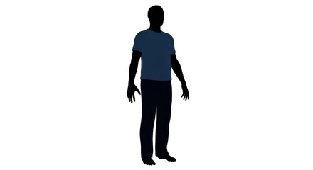 Obraz premium Isolated Man Silhouette