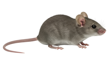 Isolated Gray Mouse