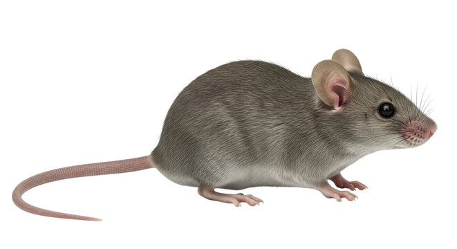 Isolated Gray Mouse