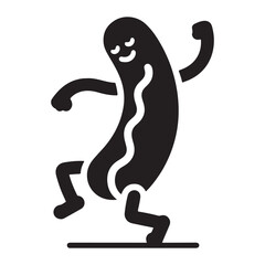 Cartoon Hot Dog Character Illustration